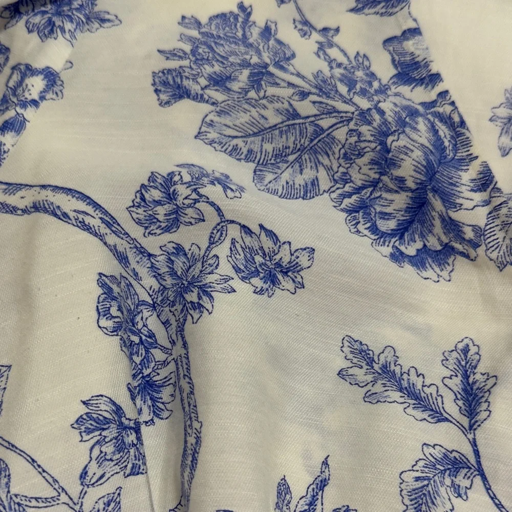 Mango Blue and White Toile Dress - Picture 4 of 4